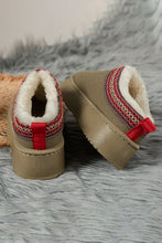 Load image into Gallery viewer, Contrast Print Suede Plush Lined Snow Boots