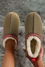 Load image into Gallery viewer, Contrast Print Suede Plush Lined Snow Boots