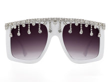 Load image into Gallery viewer, Oversize Square Rhinestone Sunglasses
