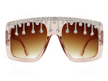 Load image into Gallery viewer, Oversize Square Rhinestone Sunglasses
