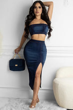 Load image into Gallery viewer, Miami Skirt Set in Dark Denim
