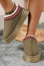 Load image into Gallery viewer, Contrast Print Suede Plush Lined Snow Boots
