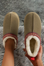 Load image into Gallery viewer, Contrast Print Suede Plush Lined Snow Boots
