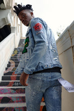 Load image into Gallery viewer, Varsity Denim Jacket
