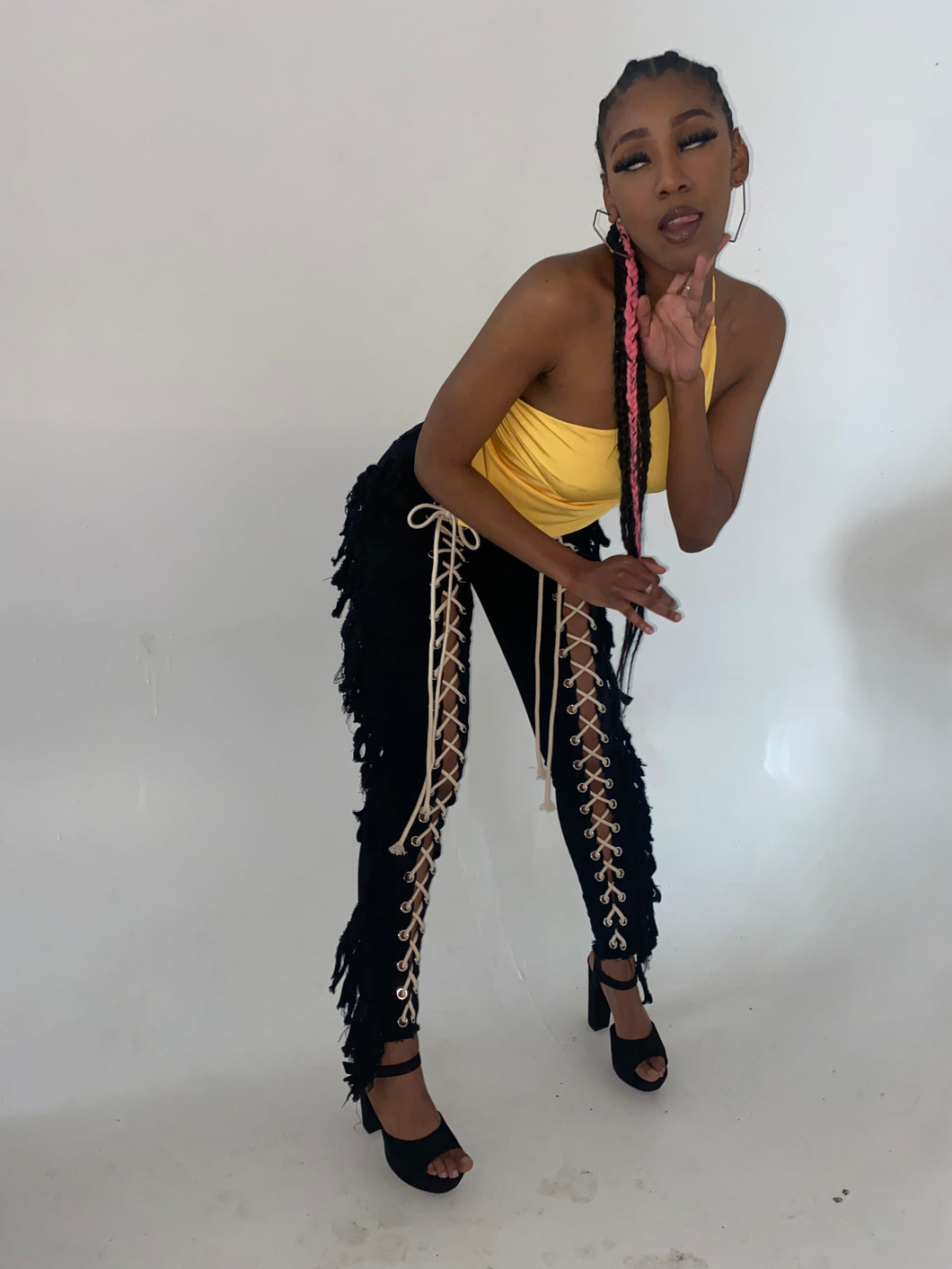 Teyana Tied-Up Jeans